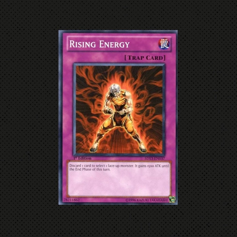 1996 Yu-Gi-Oh 1st Edition Rising Energy Common Card 5DS3-EN037