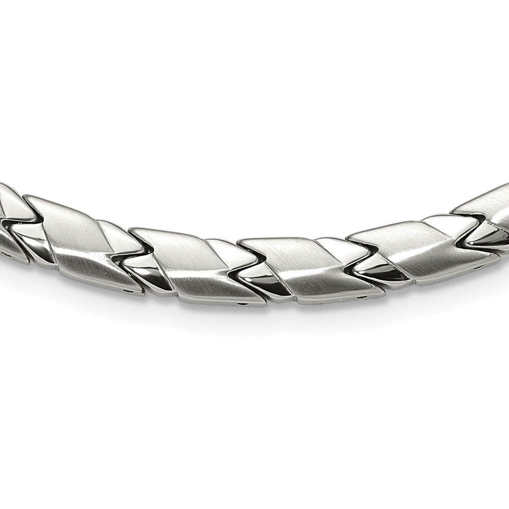 Stainless Steel Brushed and Polished Necklace 19