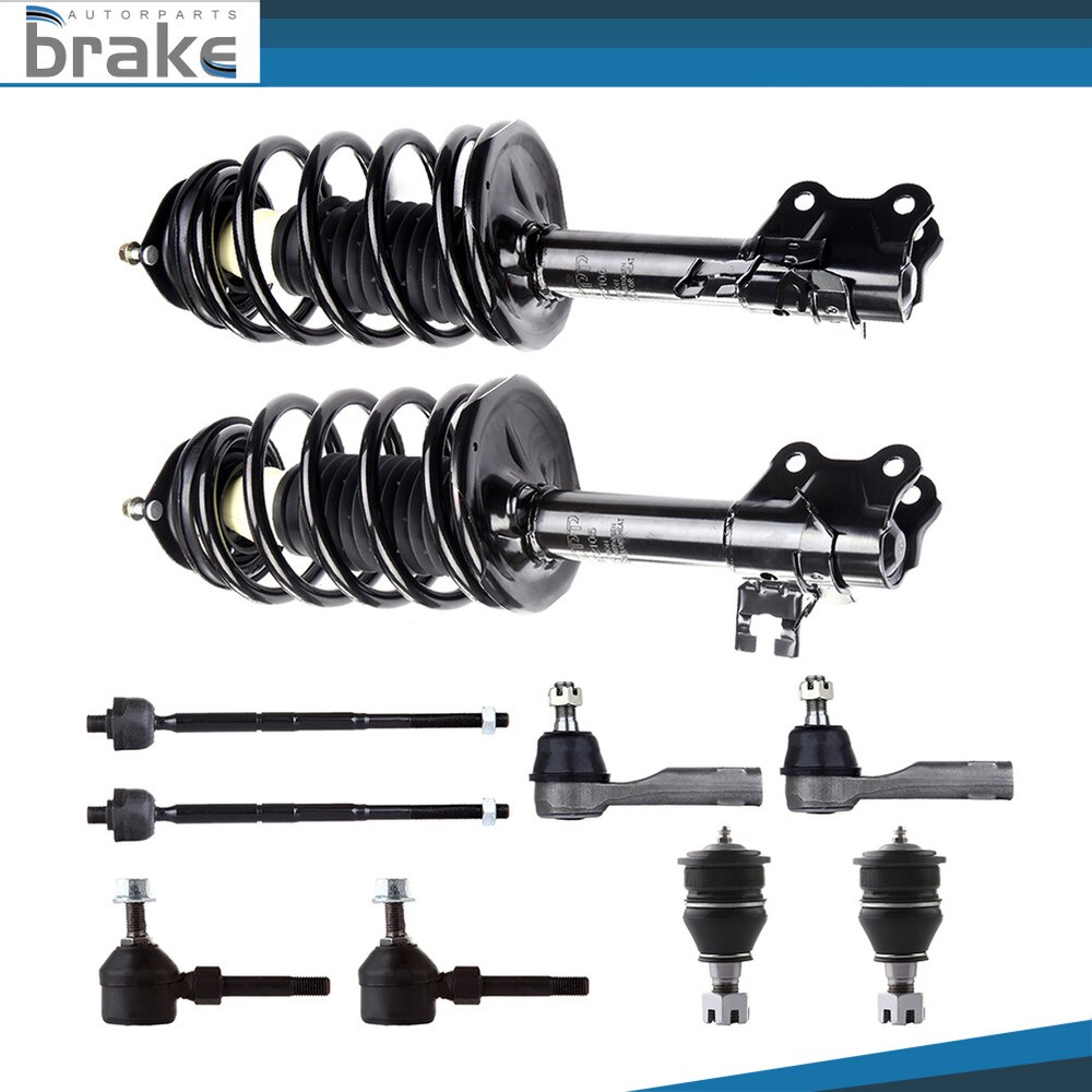 02-06 Nissan Sentra Front Suspension Kit - Struts, Ball Joints, Tie Rods - 10pc Set