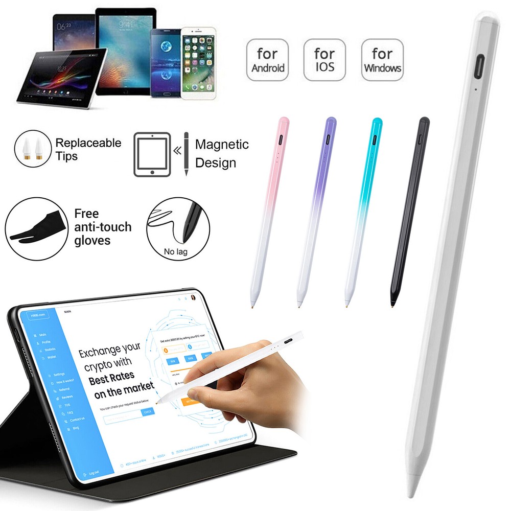 For iPhone iPad Samsung Lenovo Tablet Universal Screen Stylus Pen,Free Glove USA