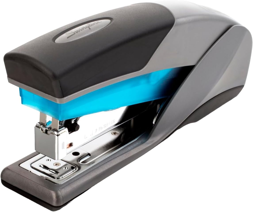 Stapler, 25 Sheet Capacity, Optima 25, Jam Free, Reduced Effort, Soft Grip, Blue