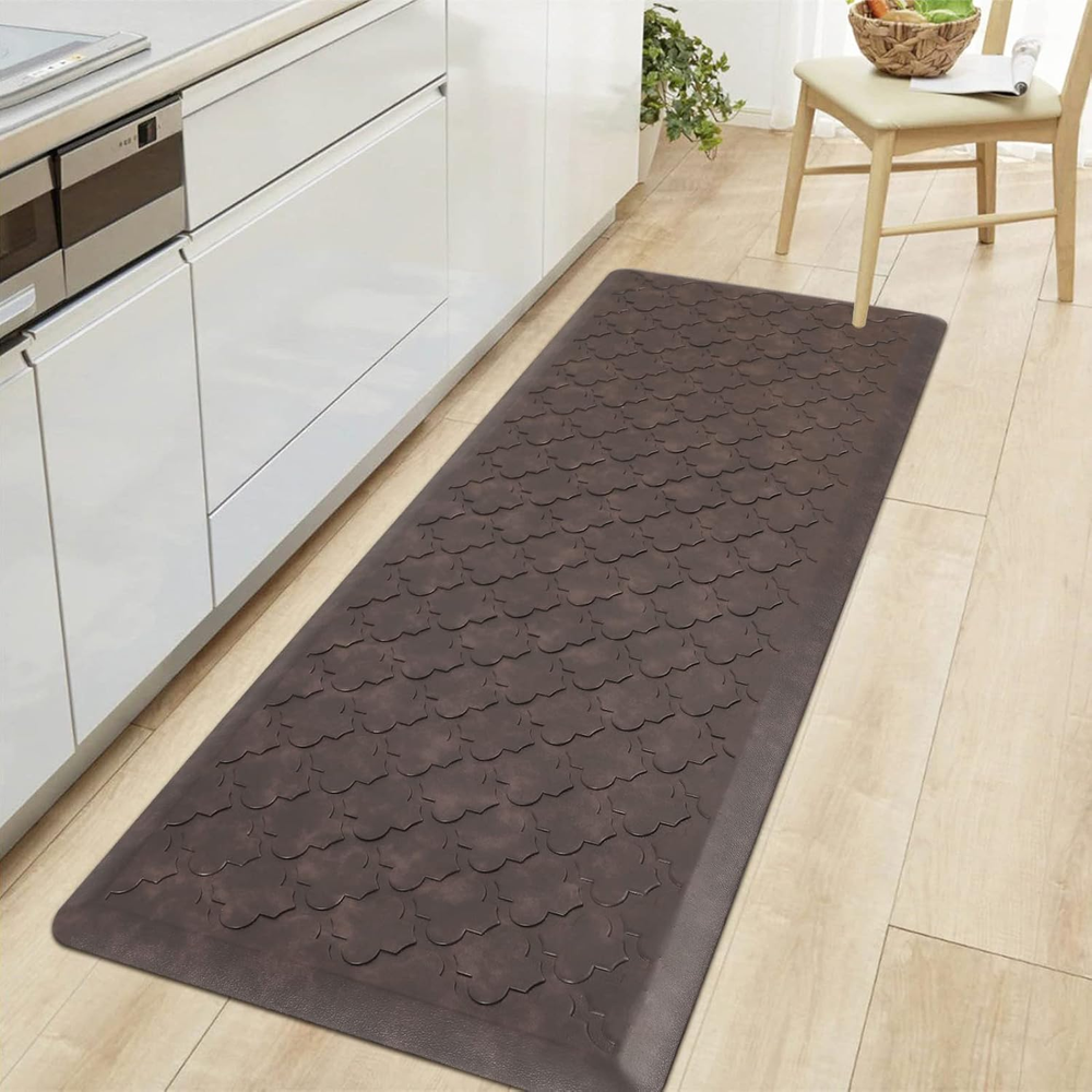Oversized 17x48 Anti-Fatigue Kitchen Mat Waterproof Non-Slip Brown Comfort Standing