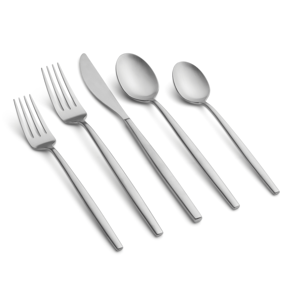 Graze by Cambridge Kiki 20-Piece Stainless Steel Satin Flatware Set