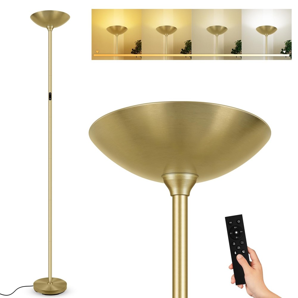 Stepless Dimmable 30W 3000LM Super Bright LED Torchiere Floor Lamp