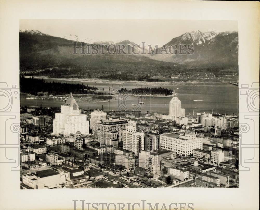 Press Photo Aerial view of Vancouver, British Columbia, Canada - lra76425