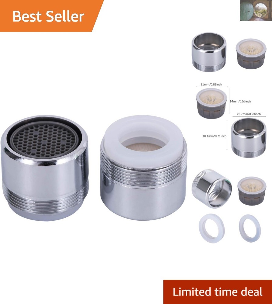 WaterSense Certified 1.5 GPM Chrome Faucet Aerator - Dual Thread Efficient Flow