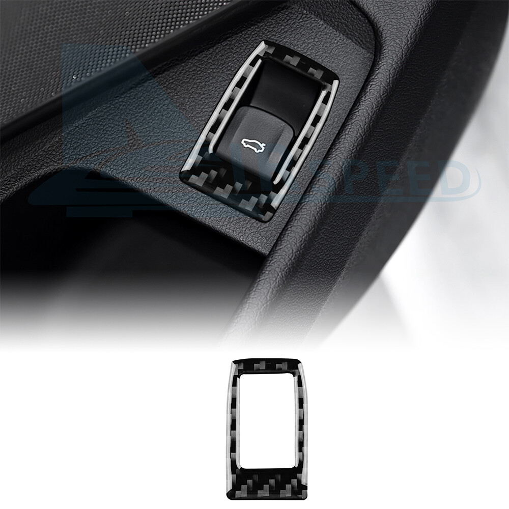 For BMW 3 Series G20 G28 2020-2022 Black Carbon Fiber Rear Trunk Switch Cover
