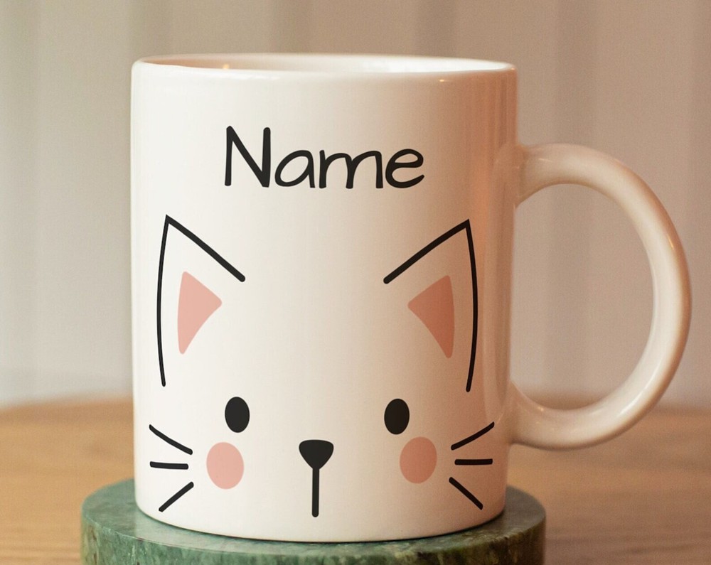 Personalized Cat Mug With Name Custom Name Mug Cat Children's Cup Gift For Women