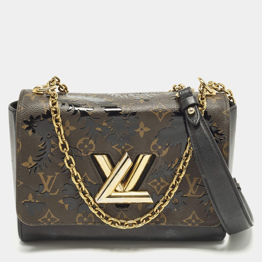 Louis Vuitton Twist MM Black Monogram Canvas and Leather Bag