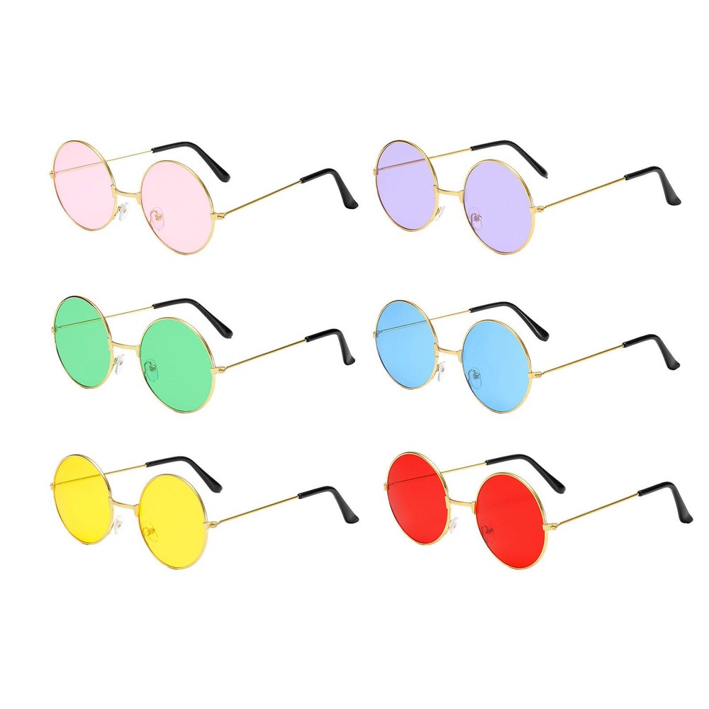 Retro 60s 70s Round Vintage Hippie Sunglasses for Men and Women