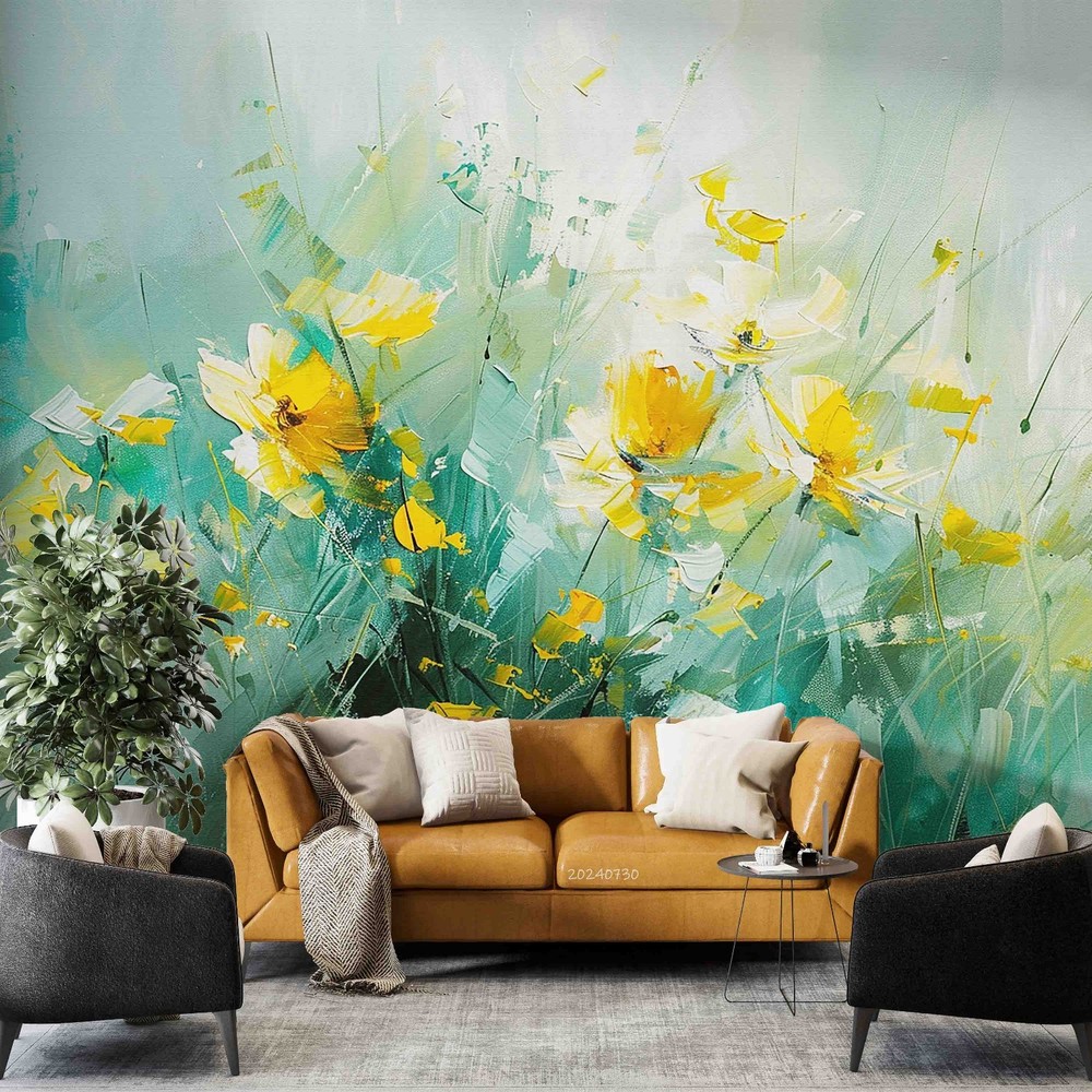 3D Flowers Plants Oil Painting Wall Murals Wallpaper Murals Wall Sticker 40
