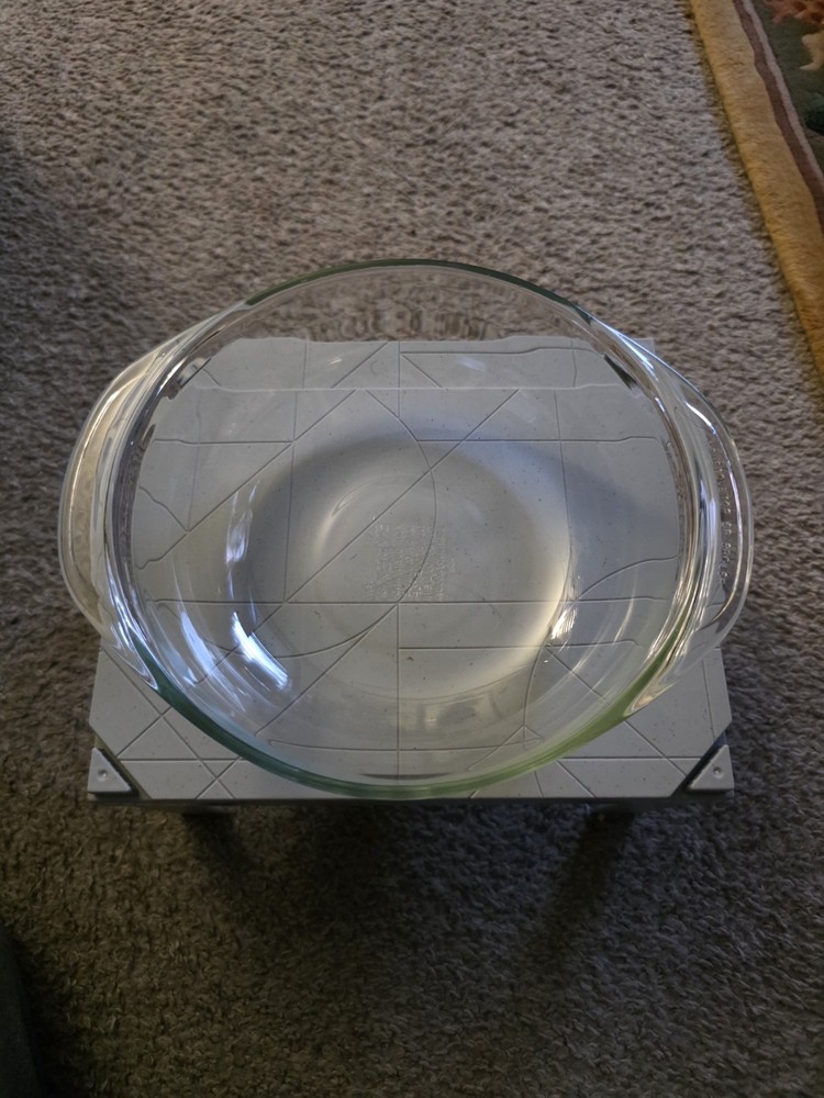 Pyrex Vintage Clear Glass #023 1.5 QT Round Casserole Baking Dish -No Lid