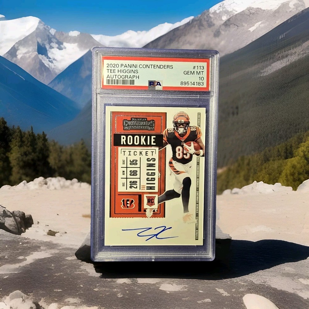 2020 Panini Contenders Tee Higgins - Cincinnati Bengals- Rookie Auto PSA 10 GEM!