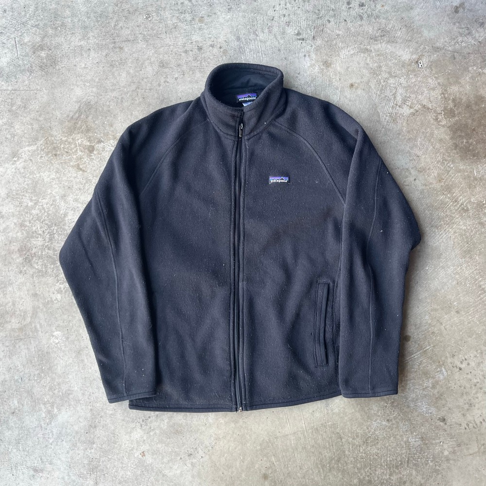 Vintage Patagonia Black Fleece Jacket Size Large Cozy Warm