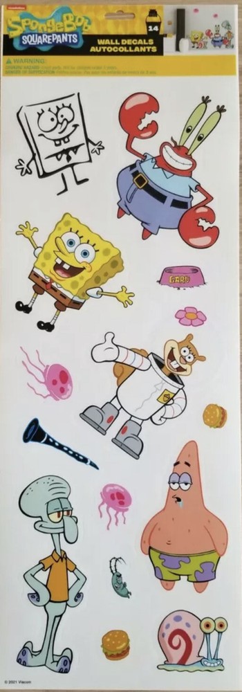 RoomMates Spongebob Squarepants Wall Decals Stickers (28) Nickelodeon Rmk4349ss