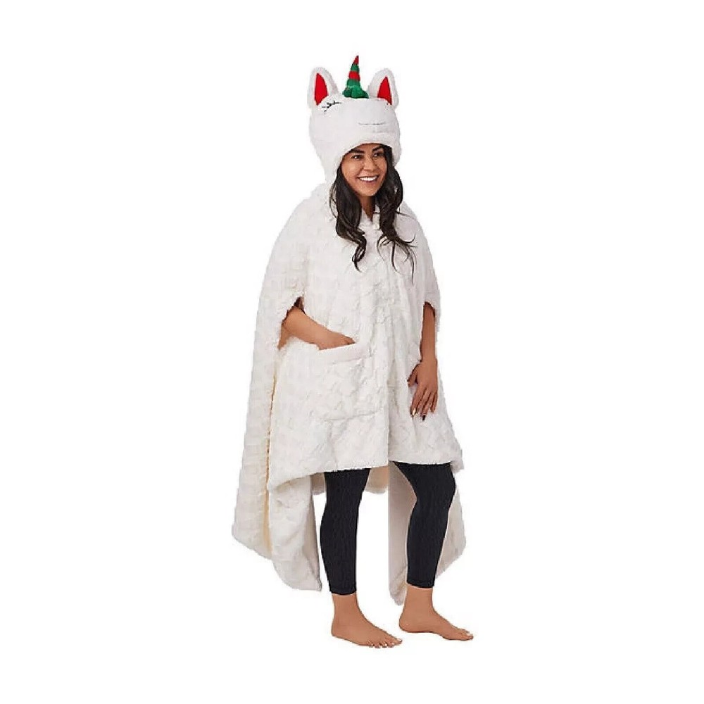 Members Mark Cozy Critter Wrap Unicorn Faux Fur Super Soft Blanket 43”x81”-image