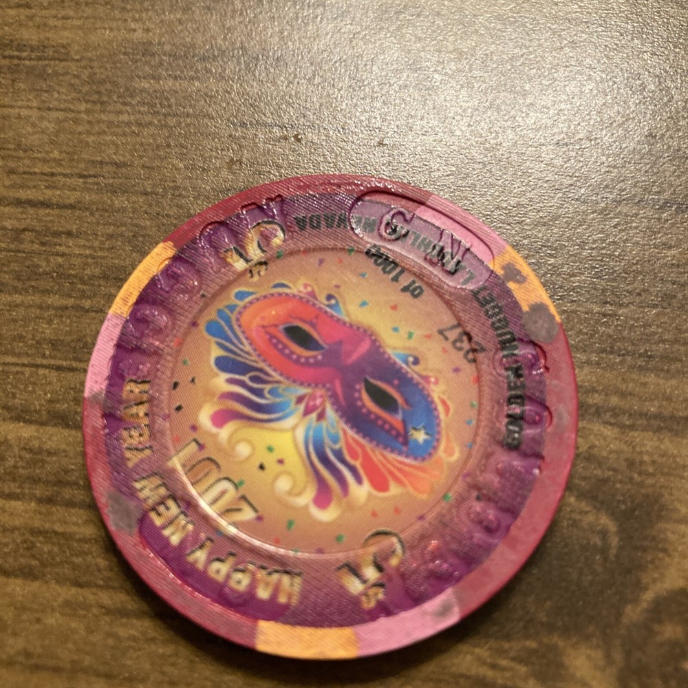 $5 golden nugget    New Years 2001 laughlin nv casino chip-image