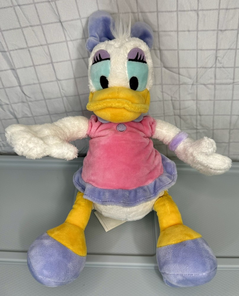 Daisy Duck Plush Disney Store Toy Doll Stuffed Animal 13”