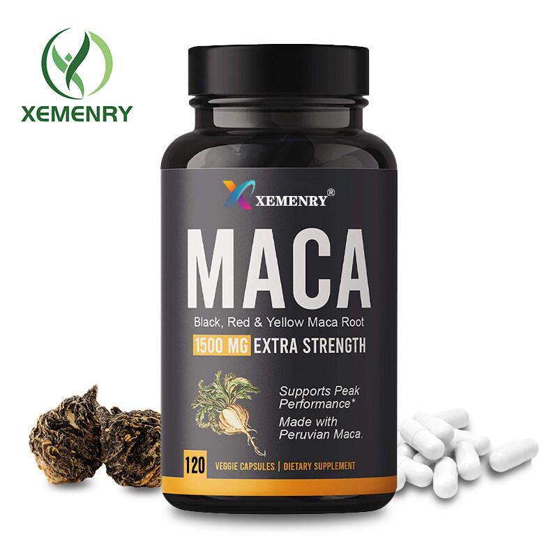 Maca Capsules 1500mg - Testosterone Booster, Muscle Health, Increase Energy