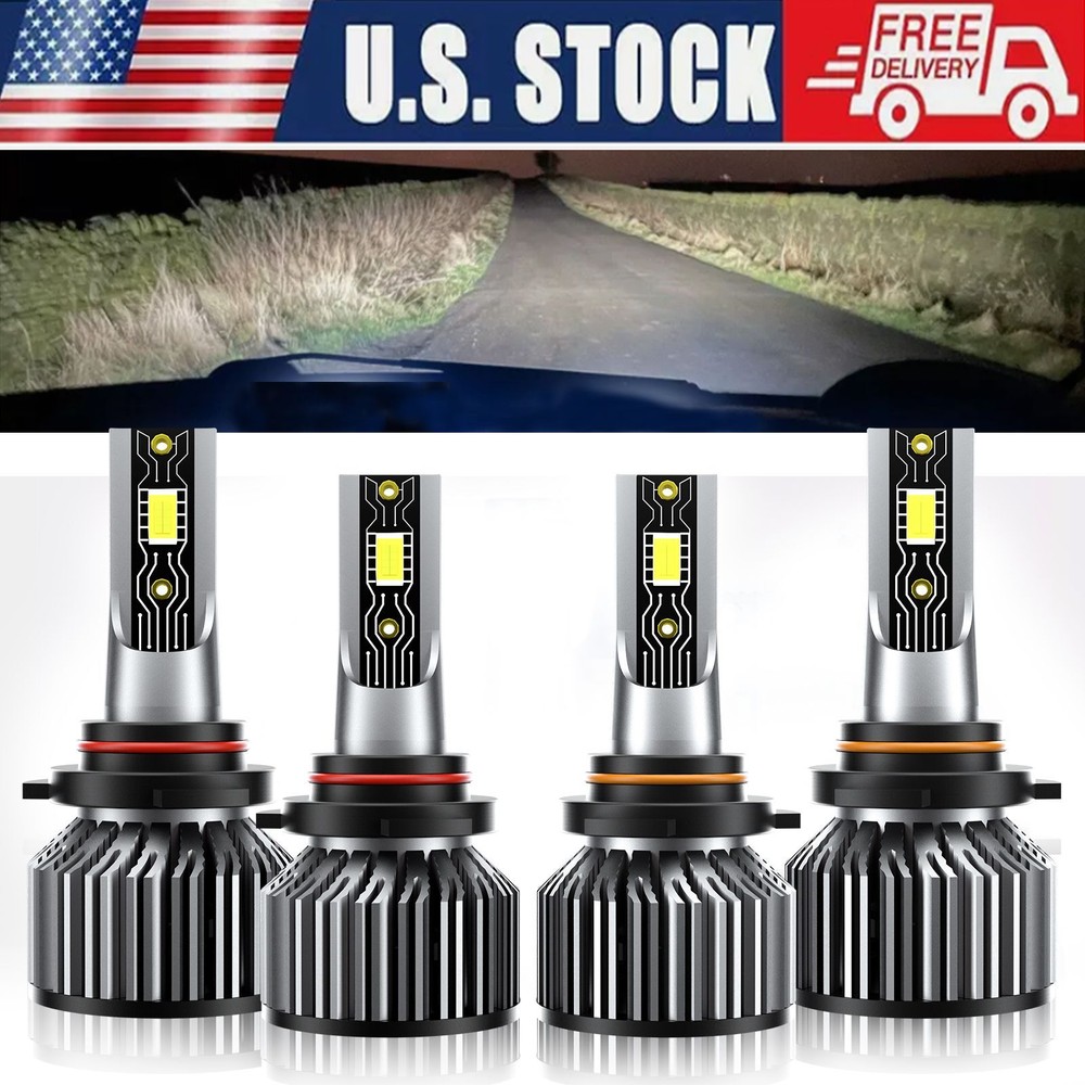 Super Bright 9005 9006 LED Headlight Bulbs for GMC K1500 1988-1999