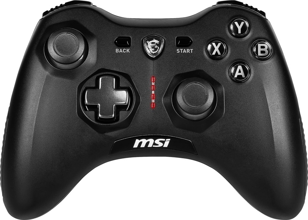 MSI FORCE GC20 V2 Wired PC Gamepad Controller - Interchangeable D-Pad Covers, Du