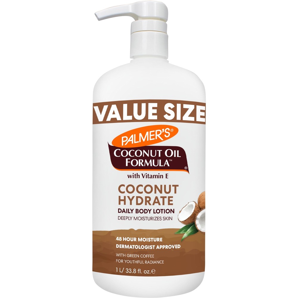 Coconut Oil Formula Body Lotion for Dry Skin, Hand & Body Moisturizer with Gr...