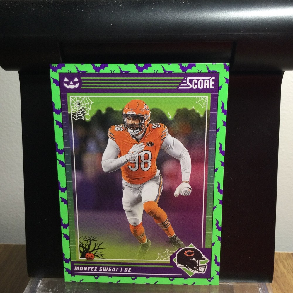 2024 Panini Score Football Montez Sweat #51  Halloween Green Bats