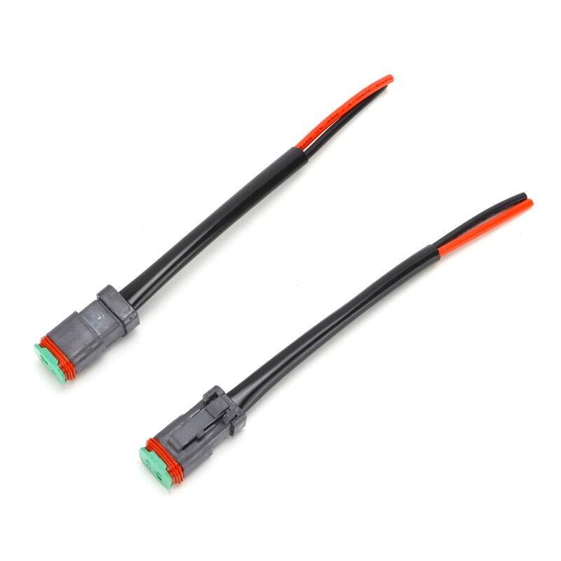2Pin Male Female Connector IP68 Waterproof Wiring Harness Set 2pcs