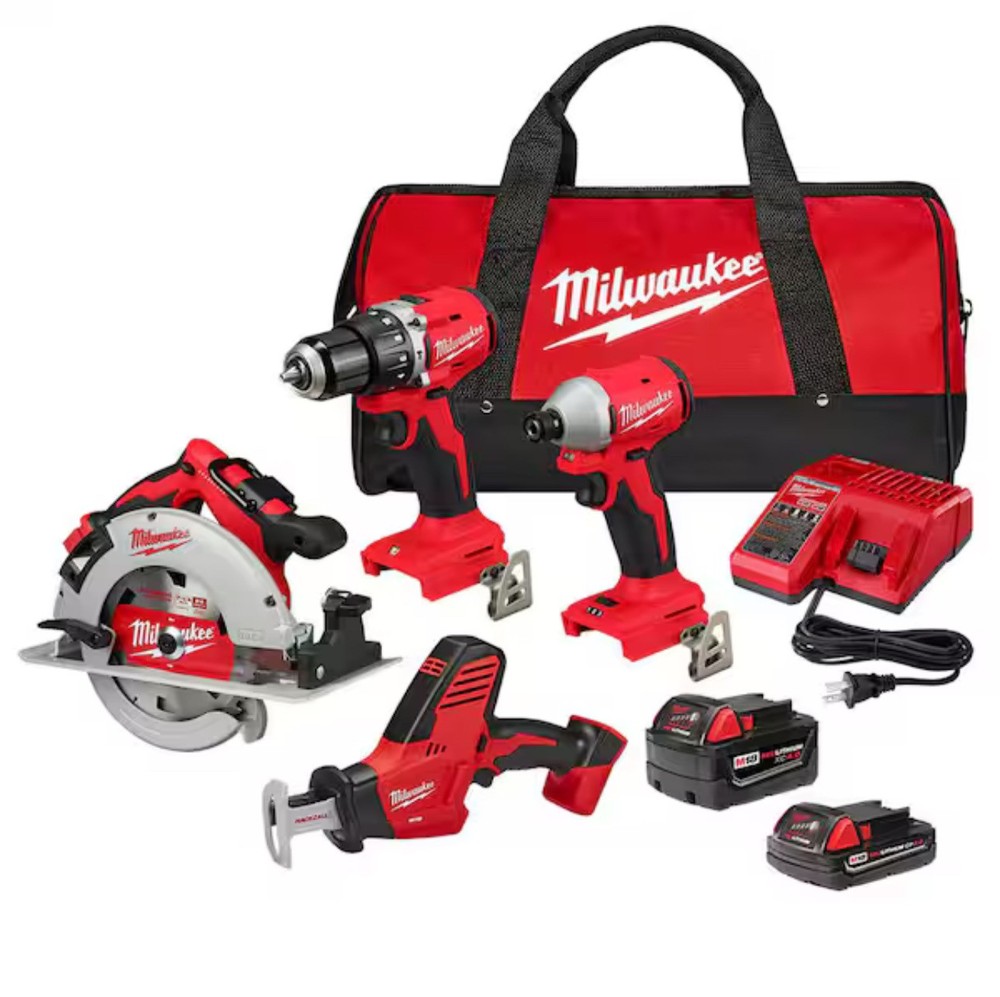 Milwaukee 5-Tools M18 18-Volt Lithium-Ion Cordless Combo Tool Kit With batteries