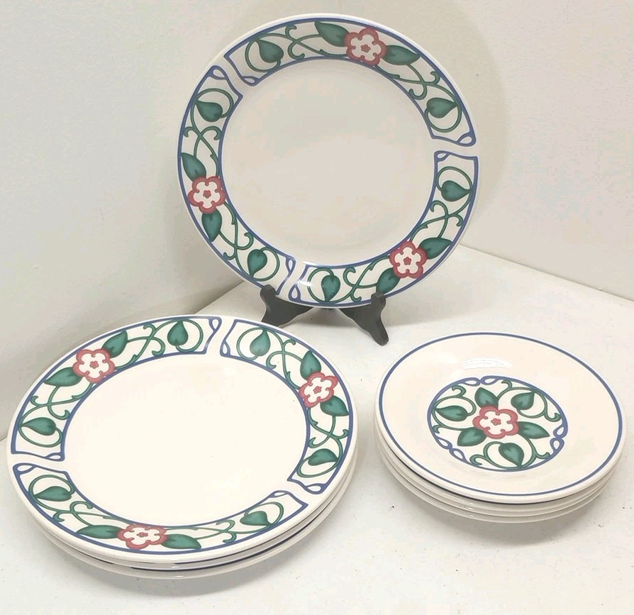 Pfaltzgraff Arbor Vine Set of 8 Including 4 Dinner Plates,4 Salad Plates G.U.C