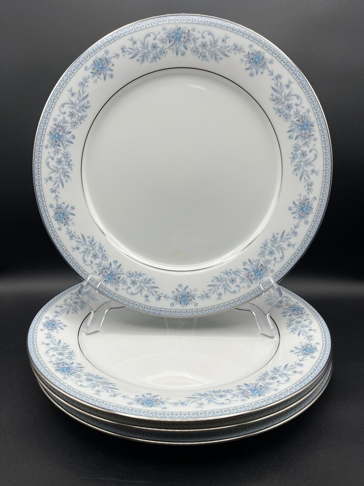 Set 4 Notitake Blue Hill Contemporary Fine China Porcelain 10.5” Dinner Plates