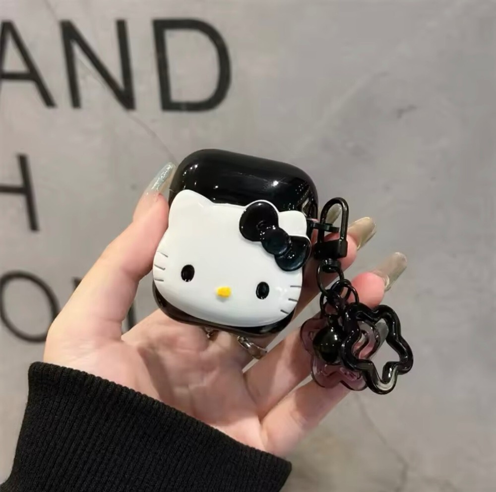 Cute Hello Kitty AirPods Case TPU Candy Design with Keychain Protective Cover  