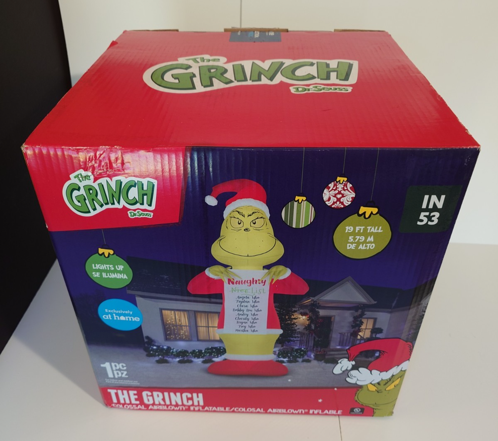Giant 19ft The Grinch Inflatable Christmas Yard Decoration by Gemmy  