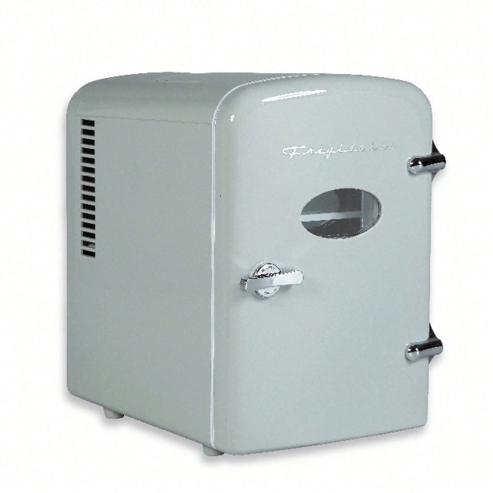 American Retro 6-Can Mini Fridge with 4L Dual-Zone Cooling