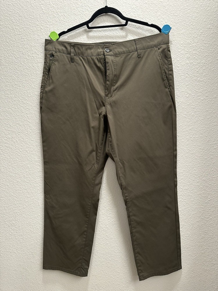 Vintage Weatherproof Performance Weather-Flex Flatfront Pant 38x29 Olive for Men