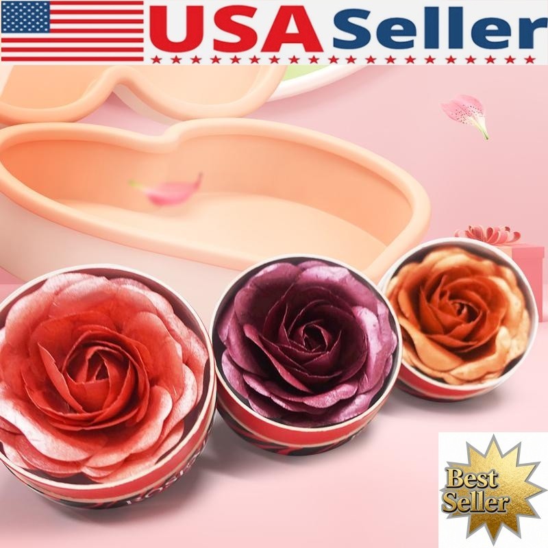 Blush Flower Shape Cheek Palette Long Lasting Smooth Face Makeup Rose Brightens