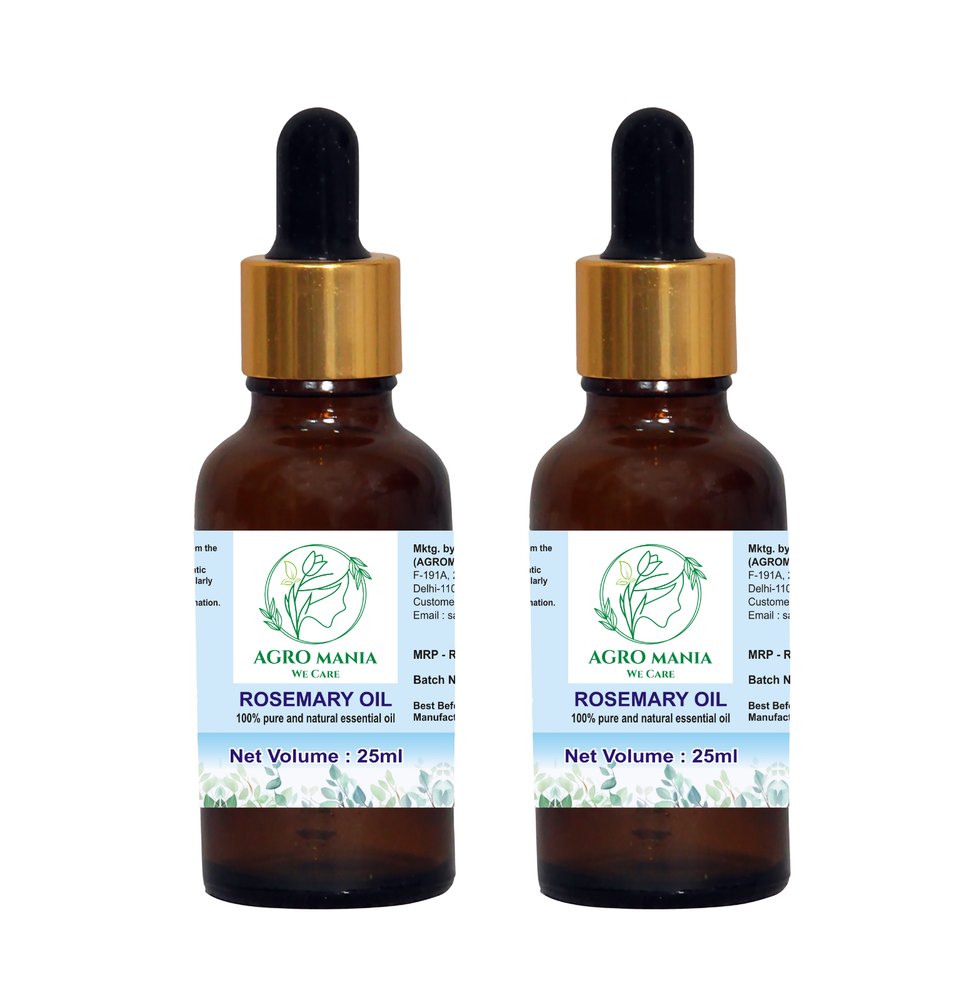 AGRO MANIA Rosemary Essential Oil for Hair Growth & Fall Control 25ml