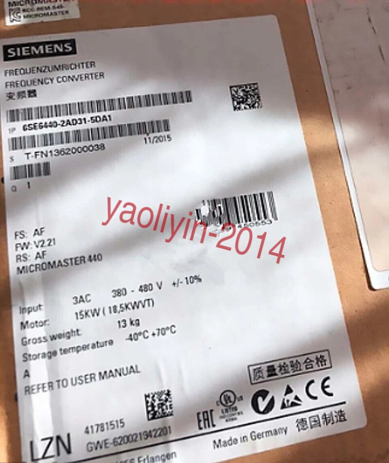 1PC NEW SIEMENS 6SE6440-2AD31-5DA1 6SE6 440-2AD31-5DA1 Expedited Shipping