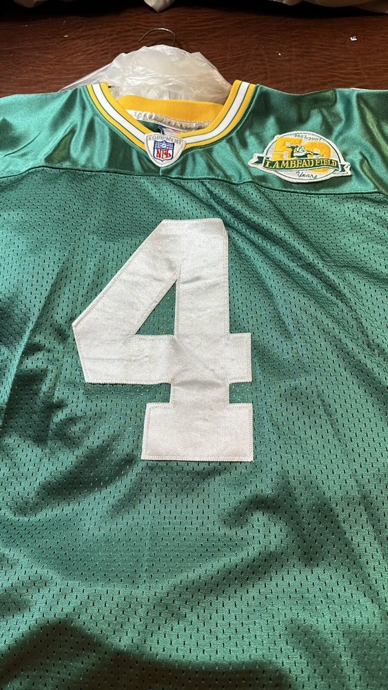 Brett Favre 2007 Green Bay Packers NFL Reebok Authentic Game Jersey  Size 52