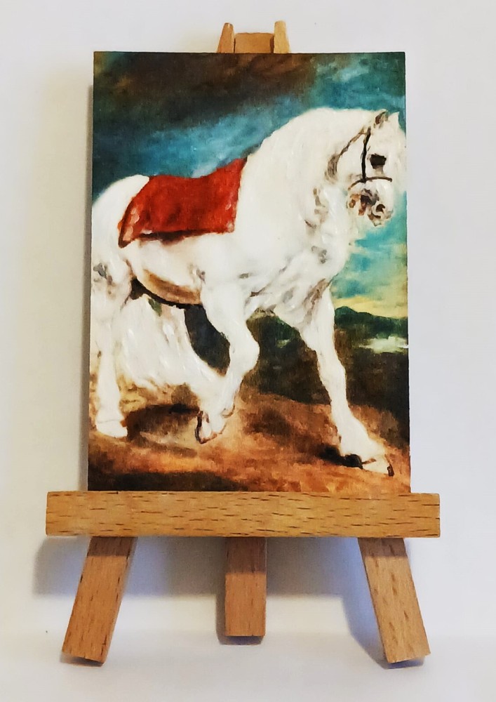 An Andalusian Horse 1621 ACEO Hand PAINTING by Ray Dicken a Anthony Van Dyck