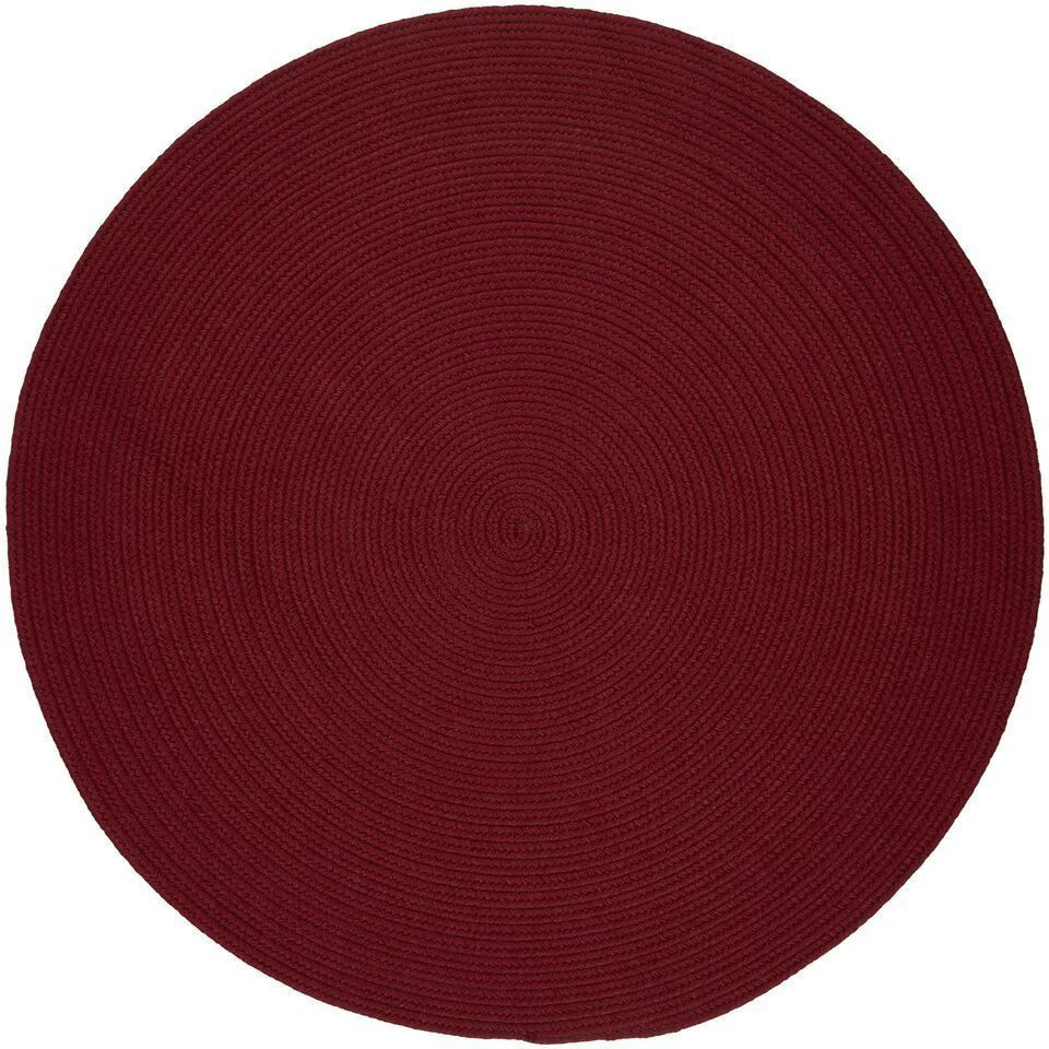 Rhody Rug Madeira Indoor/ Outdoor Braided Rounded Area Rug Colonial Red 10' Roun
