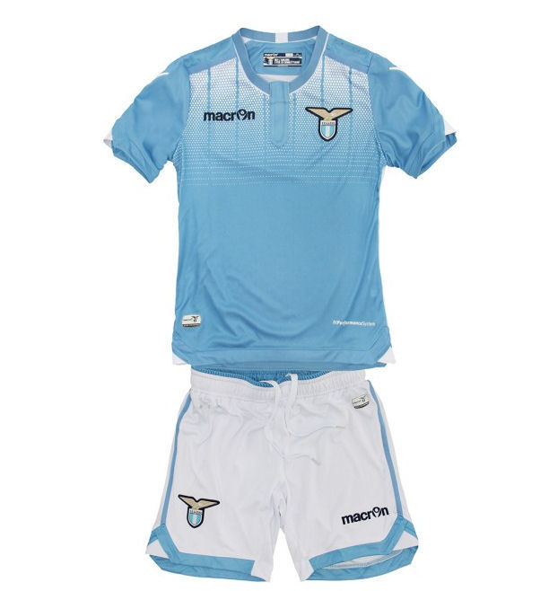 2760 Lazio Macron Kids Kit Size 15 Jersey and Shorts 58070805