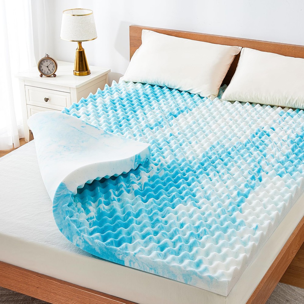 Twin Mattress Topper, 2-inch Egg Crate Memory Foam Mattress Topper, Mattress ...