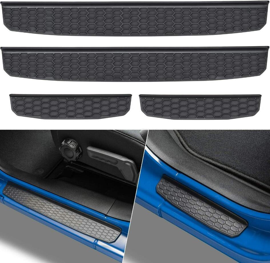 2018-2023 Jeep Wrangler JL Door Sill Guard Protector Scuff Plate Cover
