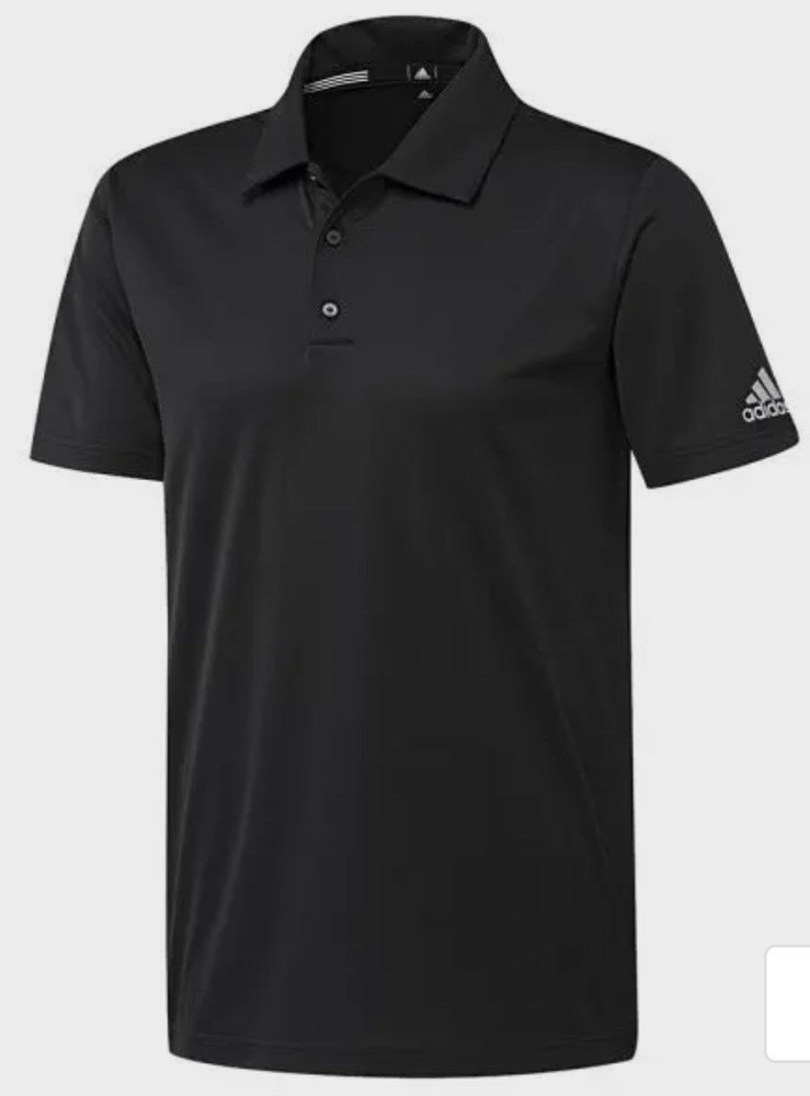 Adidas Grind Polo Short Sleeve Shirt Men’s Size Small S97377 Black