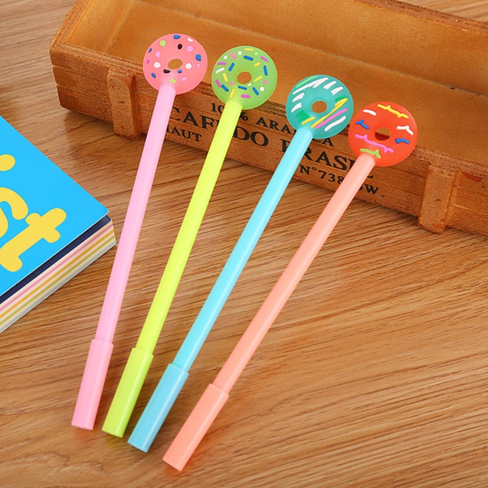 0.5mm Donut Gel Pen Liquid Gel Ink Rollerball Pen For School Home Office Use