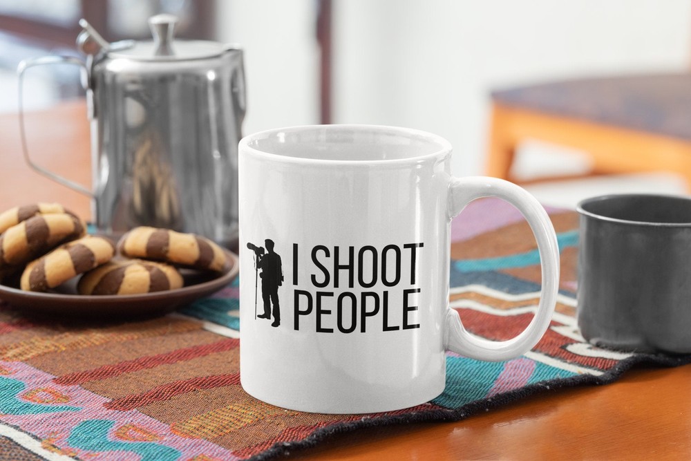 Photographer Coffee Mug - I Shoot People Humor White Ceramic Mug  