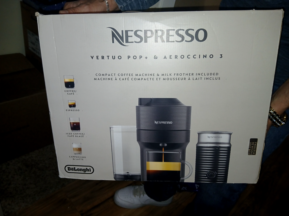 Cafetera Nespresso 25 fl oz cafetera cafetera espresso regaliz negro Vertuo