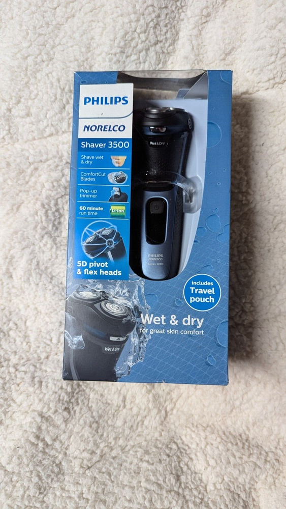 Philips Norelco 3500 Cordless Electric Shaver with Battery Power  
