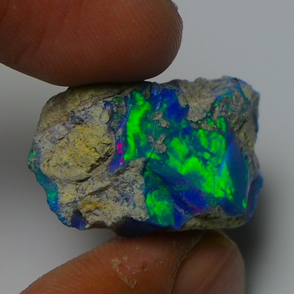 Blue Opal Rough 18.00 Carats, Natural Ethiopian Opal Rough, Opal Raw Crystal